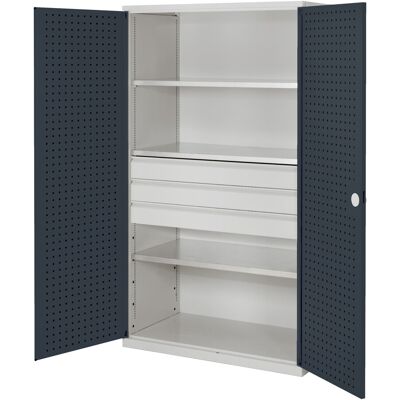 Kappes Großvolumenschrank RasterPlan RAL 7035/7016 Tür innen Lochplatten Ausstattung 4 (1785.03.3024) Kappes Großvolumenschrank RasterPlan RAL 7035/7016 Tür innen Lochplatten Ausstattung 4 (1785.03.3024)