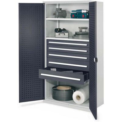 Kappes Schwerlastschrank OMT Mod. 44 RAL 7035/7016 Türen innen Lochplatten (1462.08.3024) Kappes Schwerlastschrank OMT Mod. 44 RAL 7035/7016 Türen innen Lochplatten (1462.08.3024)