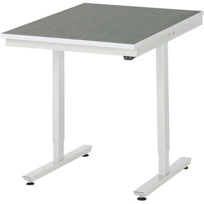 RAU Modell Elektrisch Höhenverstellbarer Arbeitstisch - Linoleum, 150kg Max RAU Modell Elektrisch Höhenverstellbarer Arbeitstisch - Linoleum, 150kg Max