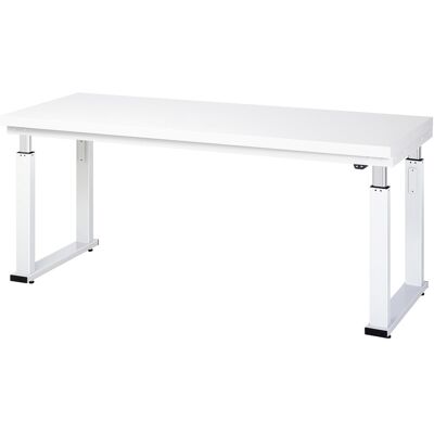 RAU Verstellbarer Arbeitstisch - Höhe 740-1140 mm, 2000 x 700 mm, Hellgrau RAL 7035 RAU Verstellbarer Arbeitstisch - Höhe 740-1140 mm, 2000 x 700 mm, Hellgrau RAL 7035