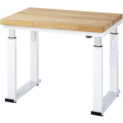 RAU Werkbank, elektrisch höhenverstellbar, Buchenholz, 1000x700mm - Werkbänke RAU Werkbank, elektrisch höhenverstellbar, Buchenholz, 1000x700mm - Werkbänke