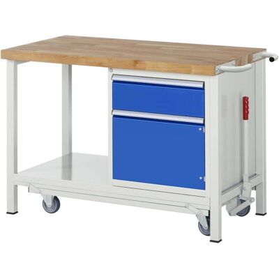 Rau Werkbank mit absenkbarem Fahrgestell Modell 8152 B 1250 x T 700 x H 880mm (05-8152A6-127B4F.11) Rau Werkbank mit absenkbarem Fahrgestell Modell 8152 B 1250 x T 700 x H 880mm (05-8152A6-127B4F.11)