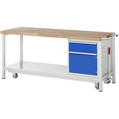 Rau Werkbank mit absenkbarem Fahrgestell Modell 8152 B 2000 x T 700 x H 880mm (05-8152A6-207B4F.11) Rau Werkbank mit absenkbarem Fahrgestell Modell 8152 B 2000 x T 700 x H 880mm (05-8152A6-207B4F.11)
