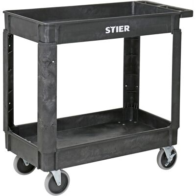 STIER Kunststoff-Vielzweckwagen mit 2 Etagen 250 kg LxBxH 870x430x850mm (904406) STIER Kunststoff-Vielzweckwagen mit 2 Etagen 250 kg LxBxH 870x430x850mm (904406)