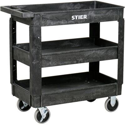 STIER Kunststoff-Vielzweckwagen mit 3 Etagen 250kg LxBxH 870x430x850mm (904407) STIER Kunststoff-Vielzweckwagen mit 3 Etagen 250kg LxBxH 870x430x850mm (904407)