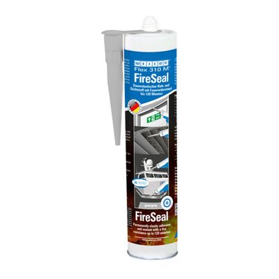WEICON Flex 310 M® FireSeal, brandhemmender dauerelastischer Dichtstoff auf MS-Polymer-Basis, 310 ml, betongrau (10060645) WEICON Flex 310 M® FireSeal, brandhemmender dauerelastischer Dichtstoff auf MS-Polymer-Basis, 310 ml, betongrau (10060645)