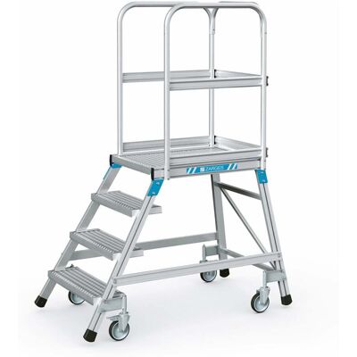 ZARGES Podesttreppe einseitig 4 Stufen/Gitter (41952) ZARGES Podesttreppe einseitig 4 Stufen/Gitter (41952)