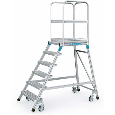 ZARGES Podesttreppe einseitig 6 Stufen/Gitter (41954) ZARGES Podesttreppe einseitig 6 Stufen/Gitter (41954)