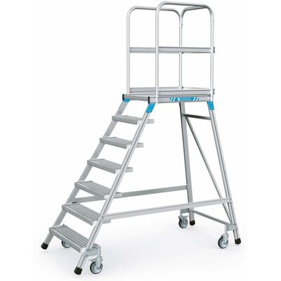 ZARGES Podesttreppe einseitig 7 Stufen/Gitter (41955) ZARGES Podesttreppe einseitig 7 Stufen/Gitter (41955)
