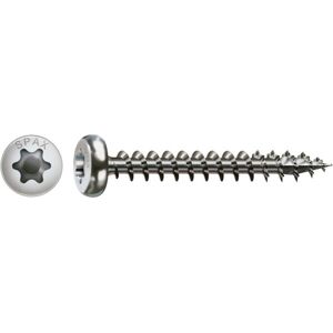 Spax Edelstahl 4 x 30 mm Halbrundkopf T-STAR plus Vollgewinde 4CUT Edelstahl rostfreiei A2 (0207000400303) Spax Edelstahl 4 x 30 mm Halbrundkopf T-STAR plus Vollgewinde 4CUT Edelstahl rostfreiei A2 (0207000400303)