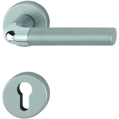 Hoppe Bremen Aluminium-Rosetten-Türgriff-Garnitur - Innentür - 8mm Quadrat Hoppe Bremen Aluminium-Rosetten-Türgriff-Garnitur - Innentür - 8mm Quadrat