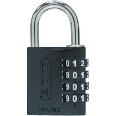 Abus Zahlen-Vorhangschloss 144/40 Lock-Tag Aluminium, schwarz (82378) Abus Zahlen-Vorhangschloss 144/40 Lock-Tag Aluminium, schwarz (82378)