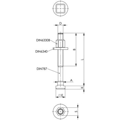 AMF Modell 6331 Mutter - M16 Gewinde, 24mm Länge AMF Modell 6331 Mutter - M16 Gewinde, 24mm Länge