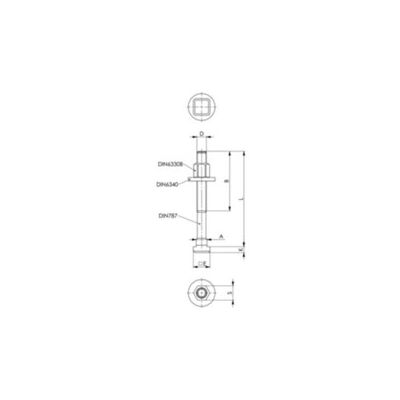AMF Modell 6331 Gefilter Stahlmutter mit 30mm Länge - Mutter AMF Modell 6331 Gefilter Stahlmutter mit 30mm Länge - Mutter