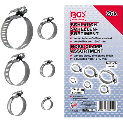 BGS Schlauchklemmen-Sortiment 26-tlg. ; BGS technic (8055) BGS Schlauchklemmen-Sortiment 26-tlg. ; BGS technic (8055)