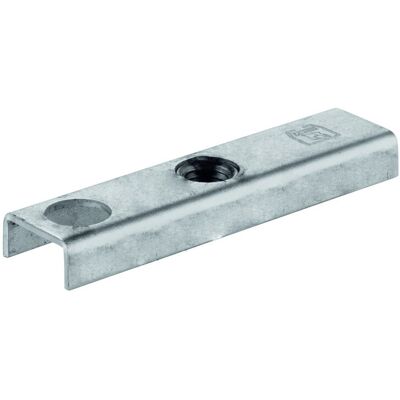 HELM Schiebetor-Flansch mit mittig platziertem Gewinde, 393 S Stahl blank (039311) HELM Schiebetor-Flansch mit mittig platziertem Gewinde, 393 S Stahl blank (039311)
