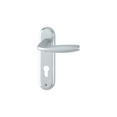 Hoppe Aluminium-Kurzschild-Türgriff-Garnitur 1810/273KP Hoppe Aluminium-Kurzschild-Türgriff-Garnitur 1810/273KP
