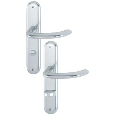 Hoppe Aluminium Langeschild Set - Innentürgarnitur - 78mm - DIN 1906 Hoppe Aluminium Langeschild Set - Innentürgarnitur - 78mm - DIN 1906