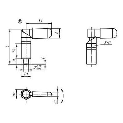KIPP Sperrriegel M12x1,5 D=8 SW12 Form C Kappe ohne Mutter (K1680.1060812116) KIPP Sperrriegel M12x1,5 D=8 SW12 Form C Kappe ohne Mutter (K1680.1060812116)