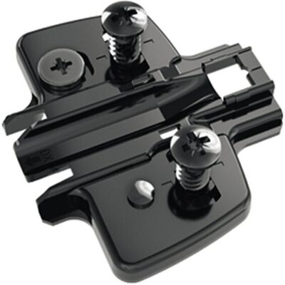 HETTICH Kreuzmontageplatte - Stahl, obsidianschwarz, 0 mm - Kreuzmontageplatte HETTICH Kreuzmontageplatte - Stahl, obsidianschwarz, 0 mm - Kreuzmontageplatte