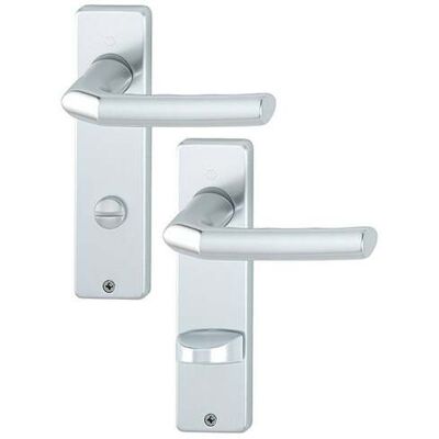 Hoppe Birmingham Natur Aluminium Türgriff-Set - Innentür, Kurzschild, 1117/202KP Hoppe Birmingham Natur Aluminium Türgriff-Set - Innentür, Kurzschild, 1117/202KP