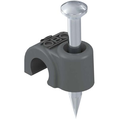 OBO Bettermann 2232235 Schwarz ISO-Nagel-Clip 10mm, L25 - Kabelklammer OBO Bettermann 2232235 Schwarz ISO-Nagel-Clip 10mm, L25 - Kabelklammer
