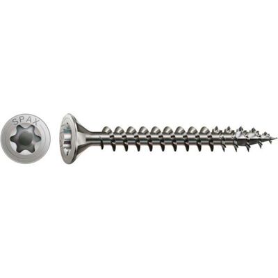 Spax Edelstahl 4,5 x 60 mm Senkkopf T-STAR plus Vollgewinde 4CUT Edelstahl rostfreiei A2 (1197000450603) Spax Edelstahl 4,5 x 60 mm Senkkopf T-STAR plus Vollgewinde 4CUT Edelstahl rostfreiei A2 (1197000450603)