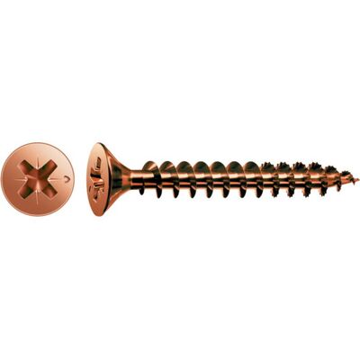 ABC Spax Viti Tsp Testa Svasata Piana A Croce Pozidriv Bronzata Diametro 3,0 Mm Lunghezza 25 Mm Confezione Da 1.000 Pz - Schraube ABC Spax Viti Tsp Testa Svasata Piana A Croce Pozidriv Bronzata Diametro 3,0 Mm Lunghezza 25 Mm Confezione Da 1.000 Pz - Schraube