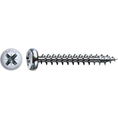 Spax Universalschraube 4,5 x 40 mm Halbrundkopf Kreuzschlitz Z Vollgewinde 4CUT Galvanisch blank verzinkt A2J (0231010450405) Spax Universalschraube 4,5 x 40 mm Halbrundkopf Kreuzschlitz Z Vollgewinde 4CUT Galvanisch blank verzinkt A2J (0231010450405)