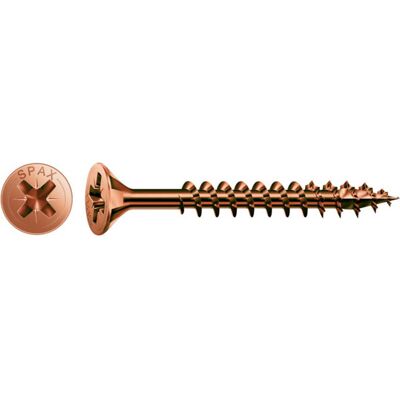 Spax Universalschraube 4,5 x 80 mm Senkkopf Kreuzschlitz Z Vollgewinde 4CUT Brüniert C1A (1081140450805) Spax Universalschraube 4,5 x 80 mm Senkkopf Kreuzschlitz Z Vollgewinde 4CUT Brüniert C1A (1081140450805)