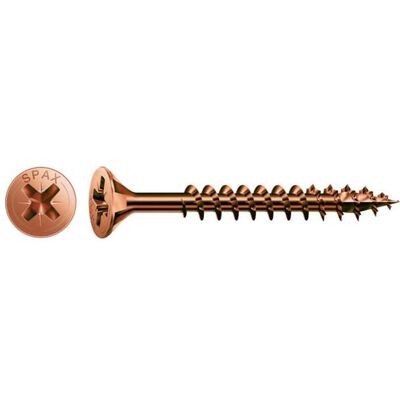 ABC Spax Viti Tsp Svasata Flach Pozidriv Bronzierte 5,0 mm x 70 mm 200 Stück ABC Spax Viti Tsp Svasata Flach Pozidriv Bronzierte 5,0 mm x 70 mm 200 Stück