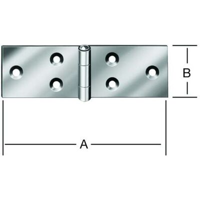 Vormann Scharniere 120x33 mm Edelstahl Vormann Scharniere 120x33 mm Edelstahl