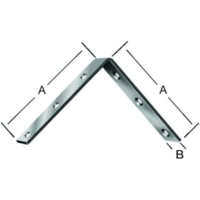VORMANN Stuhlwinkel 125x125x22mm Stahl, verzinkt (000181125Z) VORMANN Stuhlwinkel 125x125x22mm Stahl, verzinkt (000181125Z)