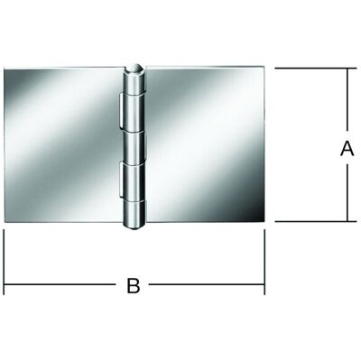 VORMANN Tür-Scharnier breit,B90xH60mm gerollt Edelstahl,rostfrei (010504060U) VORMANN Tür-Scharnier breit,B90xH60mm gerollt Edelstahl,rostfrei (010504060U)