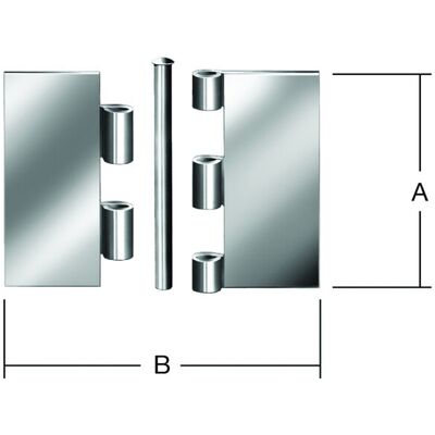 VORMANN Tür-Scharnier kantig B75xH75mm,gerollt Edelstahl,rostfrei (010614075U) VORMANN Tür-Scharnier kantig B75xH75mm,gerollt Edelstahl,rostfrei (010614075U)
