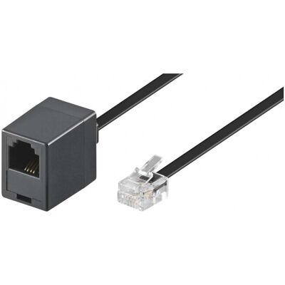 Goobay RJ11 Verlängerungskabel 15m,sw,St/Bu 68258) Goobay RJ11 Verlängerungskabel 15m,sw,St/Bu 68258)