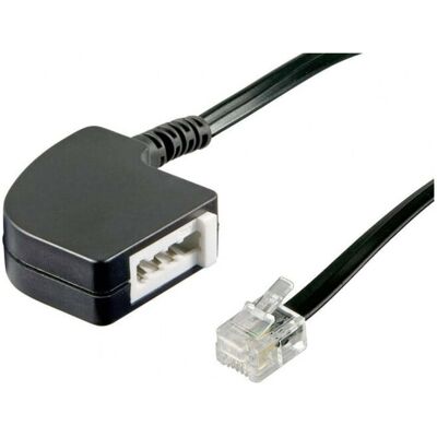 Goobay TAE Adapter F-RJ11/RJ14 0,2m,sw,Bu/St 68584) Goobay TAE Adapter F-RJ11/RJ14 0,2m,sw,Bu/St 68584)