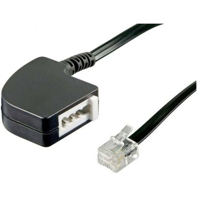 Goobay TAE Adapter F-RJ11/RJ14 0,2m,sw,Bu/St 68584) Goobay TAE Adapter F-RJ11/RJ14 0,2m,sw,Bu/St 68584)