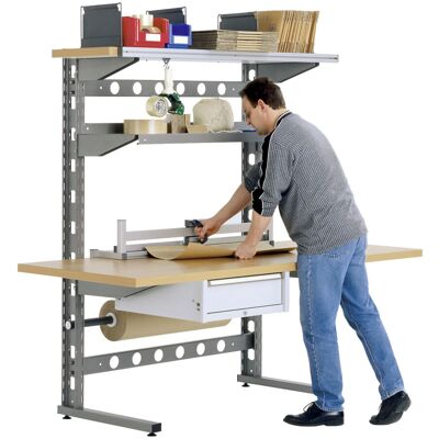 Bito Arbeitsplatzsysteme einseitig B 1306 mm x H 1785 mm x T 920 mm, graualuminium (19443) Bito Arbeitsplatzsysteme einseitig B 1306 mm x H 1785 mm x T 920 mm, graualuminium (19443)
