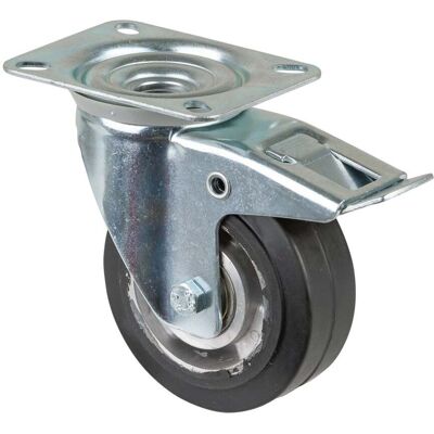 BS Rollen Transportrolle L420.B80.100 Lenkrolle mit Totalfeststeller, Raddurchmesser 100 mm,) BS Rollen Transportrolle L420.B80.100 Lenkrolle mit Totalfeststeller, Raddurchmesser 100 mm,)
