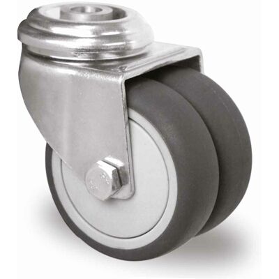 CASCOO Doppel-Lenkrolle Rückenloch ø 50 mm Serie P2T2 Kugellager (HDHHHC0050P2T2B42) CASCOO Doppel-Lenkrolle Rückenloch ø 50 mm Serie P2T2 Kugellager (HDHHHC0050P2T2B42)