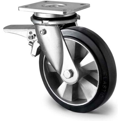 CASCOO Lenkrolle mit Totalfeststeller im Vorlauf ø 125 mm Serie BAF4 Doppelkugellager (CHP5MW0125BAF4D0N) CASCOO Lenkrolle mit Totalfeststeller im Vorlauf ø 125 mm Serie BAF4 Doppelkugellager (CHP5MW0125BAF4D0N)