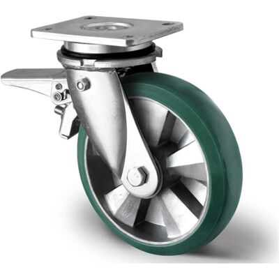 CASCOO Lenkrolle mit Totalfeststeller im Vorlauf ø 125 mm Serie BAX7 Doppelkugellager (CHP5MW0125BAX7D0N) CASCOO Lenkrolle mit Totalfeststeller im Vorlauf ø 125 mm Serie BAX7 Doppelkugellager (CHP5MW0125BAX7D0N)