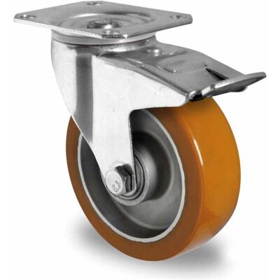 CASCOO Lenkrolle mit Totalfeststeller ø 125 mm Serie AAU5 Doppelkugellager (TPP37W0125AAU5D0N) CASCOO Lenkrolle mit Totalfeststeller ø 125 mm Serie AAU5 Doppelkugellager (TPP37W0125AAU5D0N)
