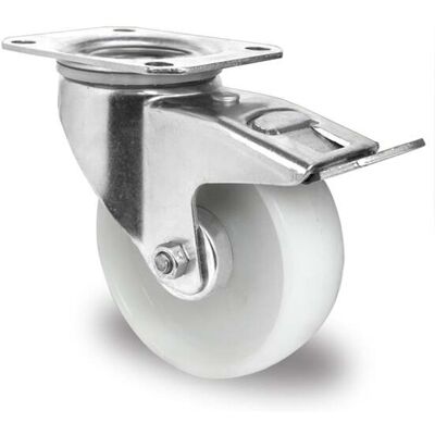 CASCOO Lenkrolle mit Totalfeststeller ø 125 mm Serie N0N0 Rollenlager (TBP35W0125N0N0R1W) CASCOO Lenkrolle mit Totalfeststeller ø 125 mm Serie N0N0 Rollenlager (TBP35W0125N0N0R1W)