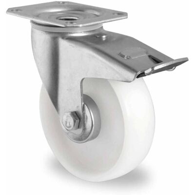 CASCOO Lenkrolle mit Totalfeststeller ø 125 mm Serie P0P0 Rollenlager (TBP35W0125P0P0R1W) CASCOO Lenkrolle mit Totalfeststeller ø 125 mm Serie P0P0 Rollenlager (TBP35W0125P0P0R1W)
