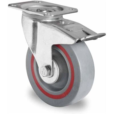 CASCOO Lenkrolle mit Totalfeststeller ø 125 mm Serie T6P2 Rollenlager (TPP31W0125T6P2R1W) CASCOO Lenkrolle mit Totalfeststeller ø 125 mm Serie T6P2 Rollenlager (TPP31W0125T6P2R1W)