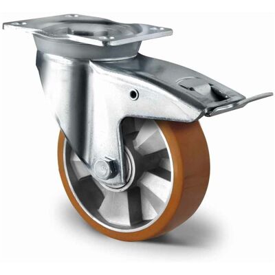 CASCOO Lenkrolle mit Totalfeststeller ø 160 mm Serie BAU5 Doppelkugellager K-Serie (THP5KW0160BAU5D0N) CASCOO Lenkrolle mit Totalfeststeller ø 160 mm Serie BAU5 Doppelkugellager K-Serie (THP5KW0160BAU5D0N)