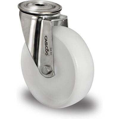 CASCOO Rückenlochlenkrolle ø 200 mm Serie N0N0 Gleitlager Edelstahl (HIH9OS0200N0N0L0N) CASCOO Rückenlochlenkrolle ø 200 mm Serie N0N0 Gleitlager Edelstahl (HIH9OS0200N0N0L0N)