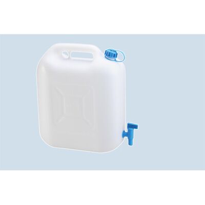 Hünersdorff Wasserkanister ECO 22 L mit Hahn, HD-PE natur, fest montierter Ablasshahn (blau) (817700) Hünersdorff Wasserkanister ECO 22 L mit Hahn, HD-PE natur, fest montierter Ablasshahn (blau) (817700)
